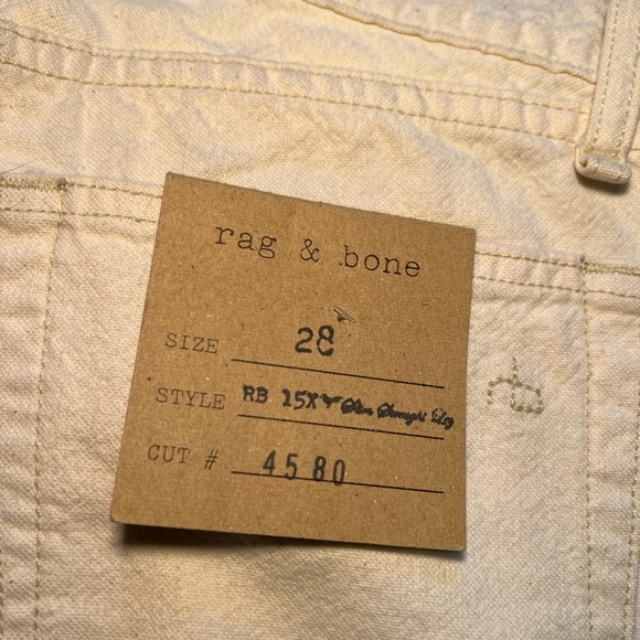 Rag And Bone White Jeans NWT Size 28 - Picture 3 of 6